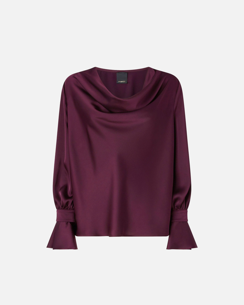 RELAXED-FIT SATIN BLOUSE 1