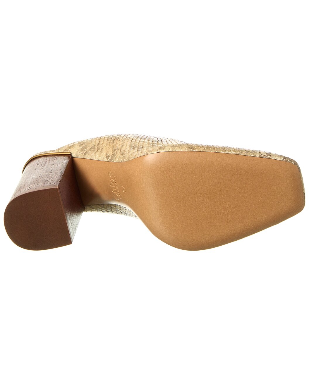 Chloé Ambre Snake-Embossed Leather Mule - 4