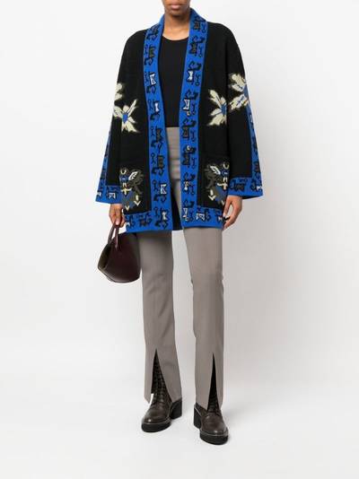 Etro Geometric-pattern Jacquard knitted cardigan outlook