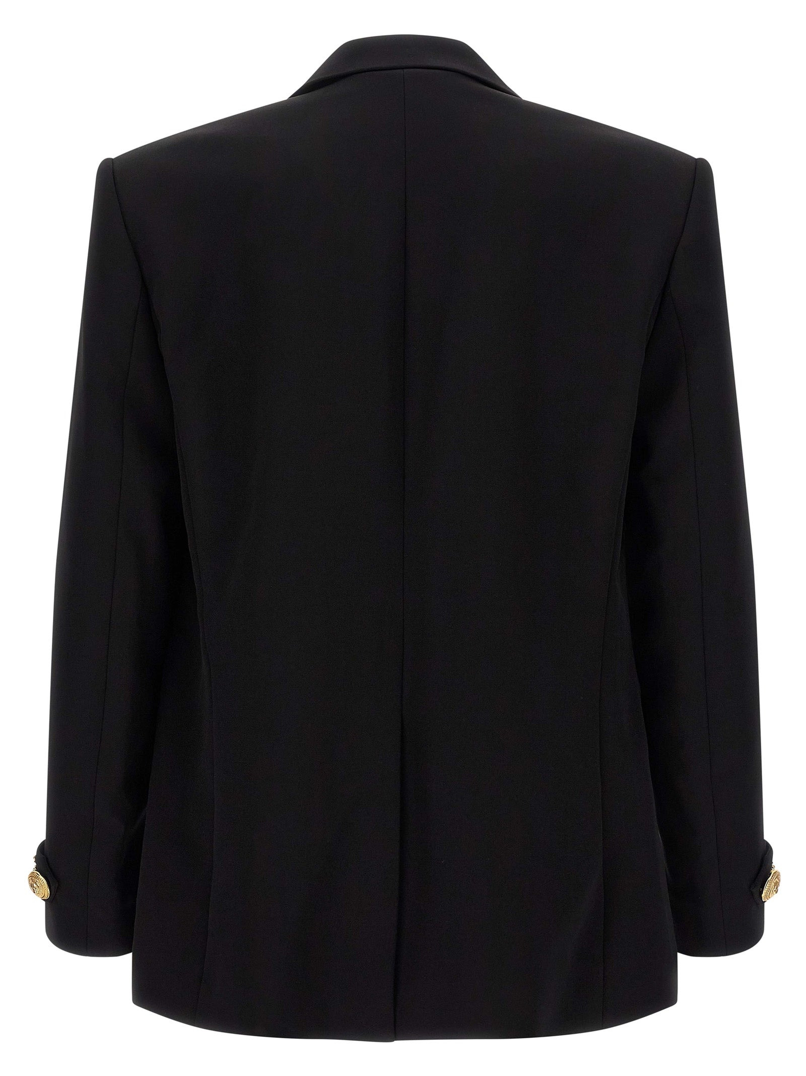 Leaf Embroidery Blazer Black - 2