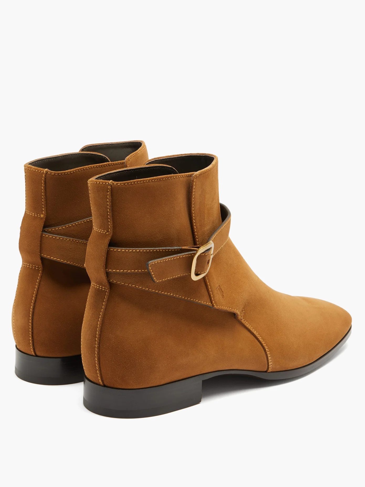 Buckled-suede ankle boots - 4