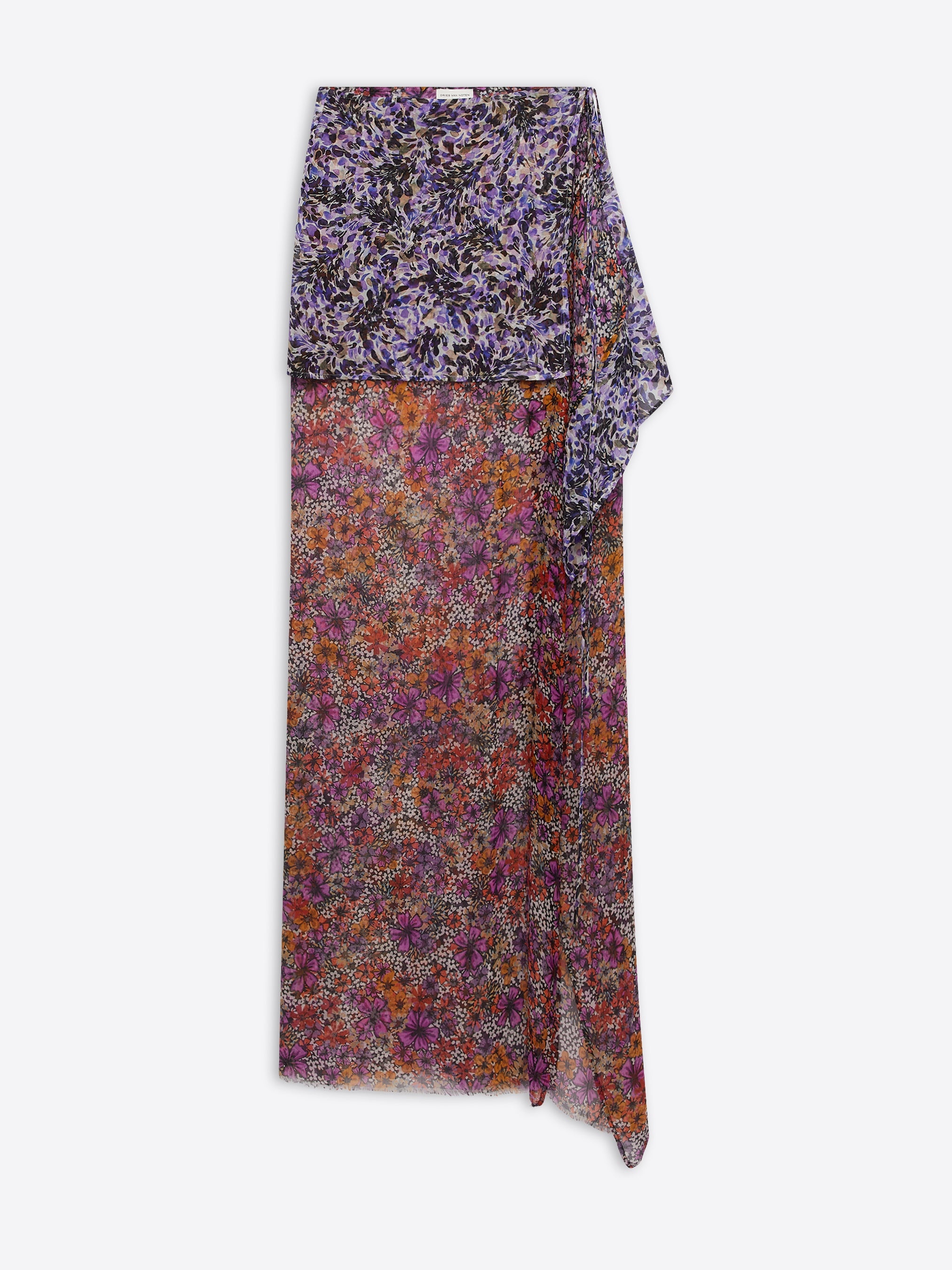 FLORAL WRAP SKIRT - 1