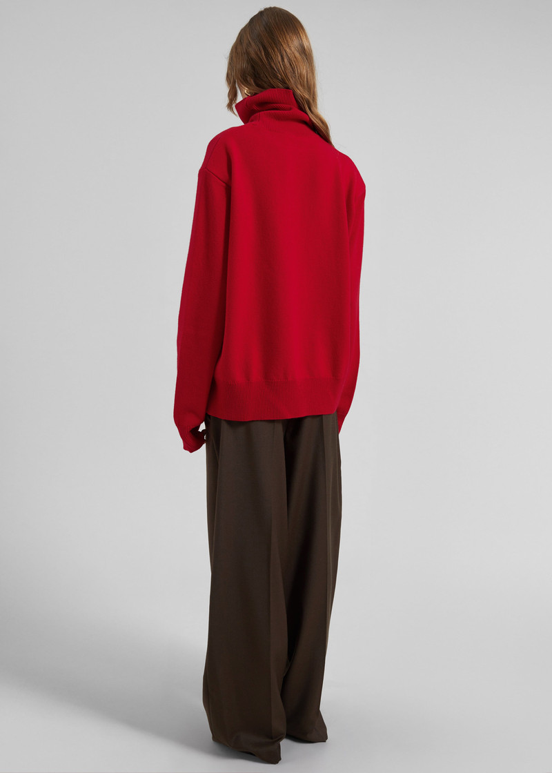 Koler Padded Knit Turtleneck - Red 7