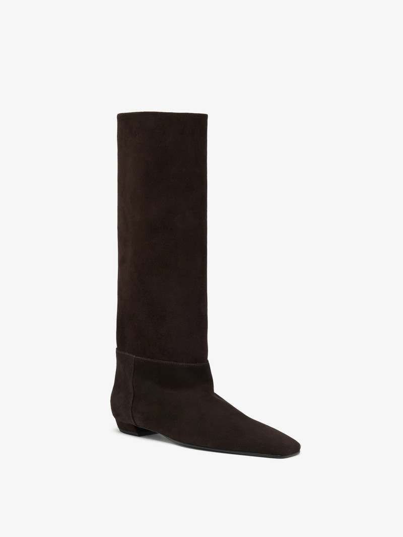 Trap Flat Boots in Kidsuede 2