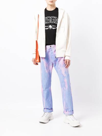 MSGM school logo print T-shirt outlook