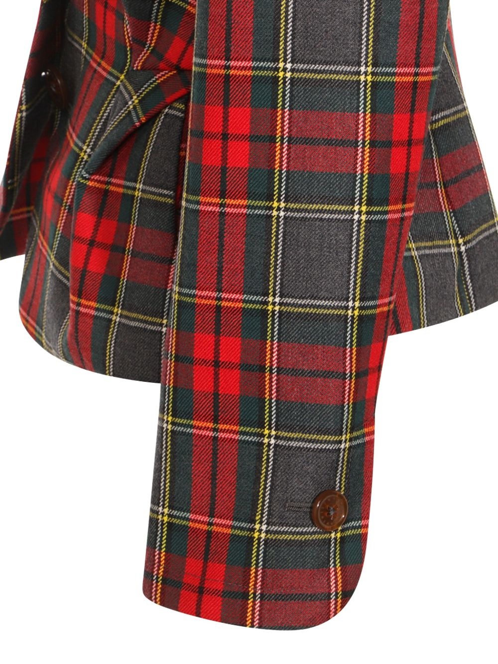 tartan-patterned blazer - 4