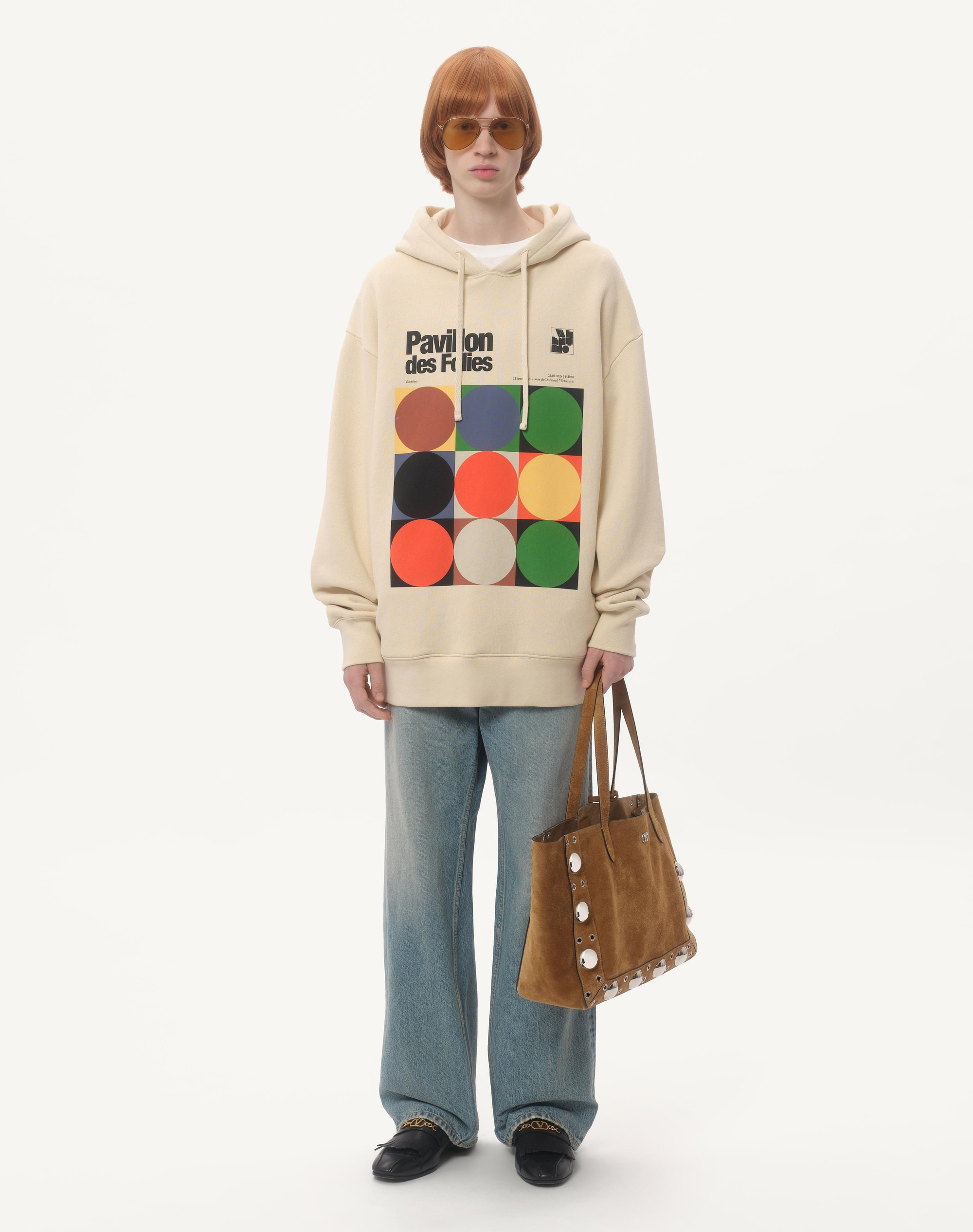 COTTON HOODED SWEATSHIRT WITH PAVILLON DES FOLIES PRINT - 2