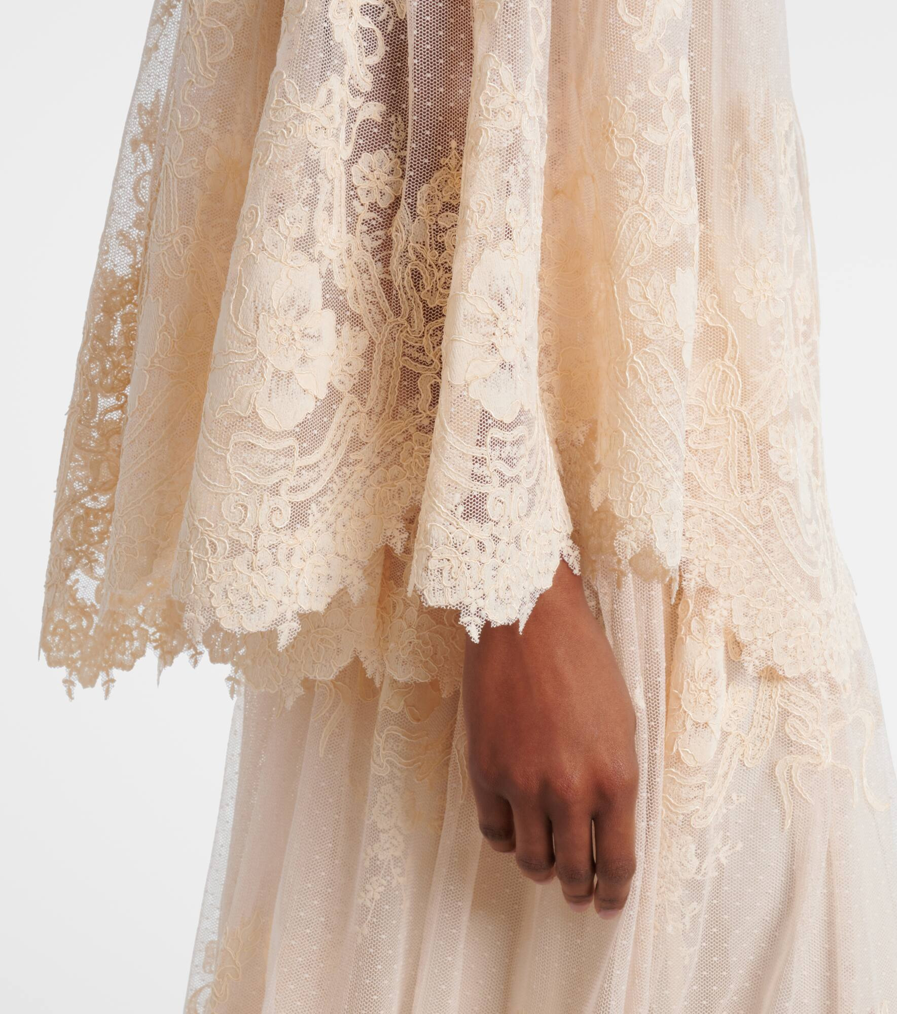 Hypnotic tie-neck floral lace blouse - 5