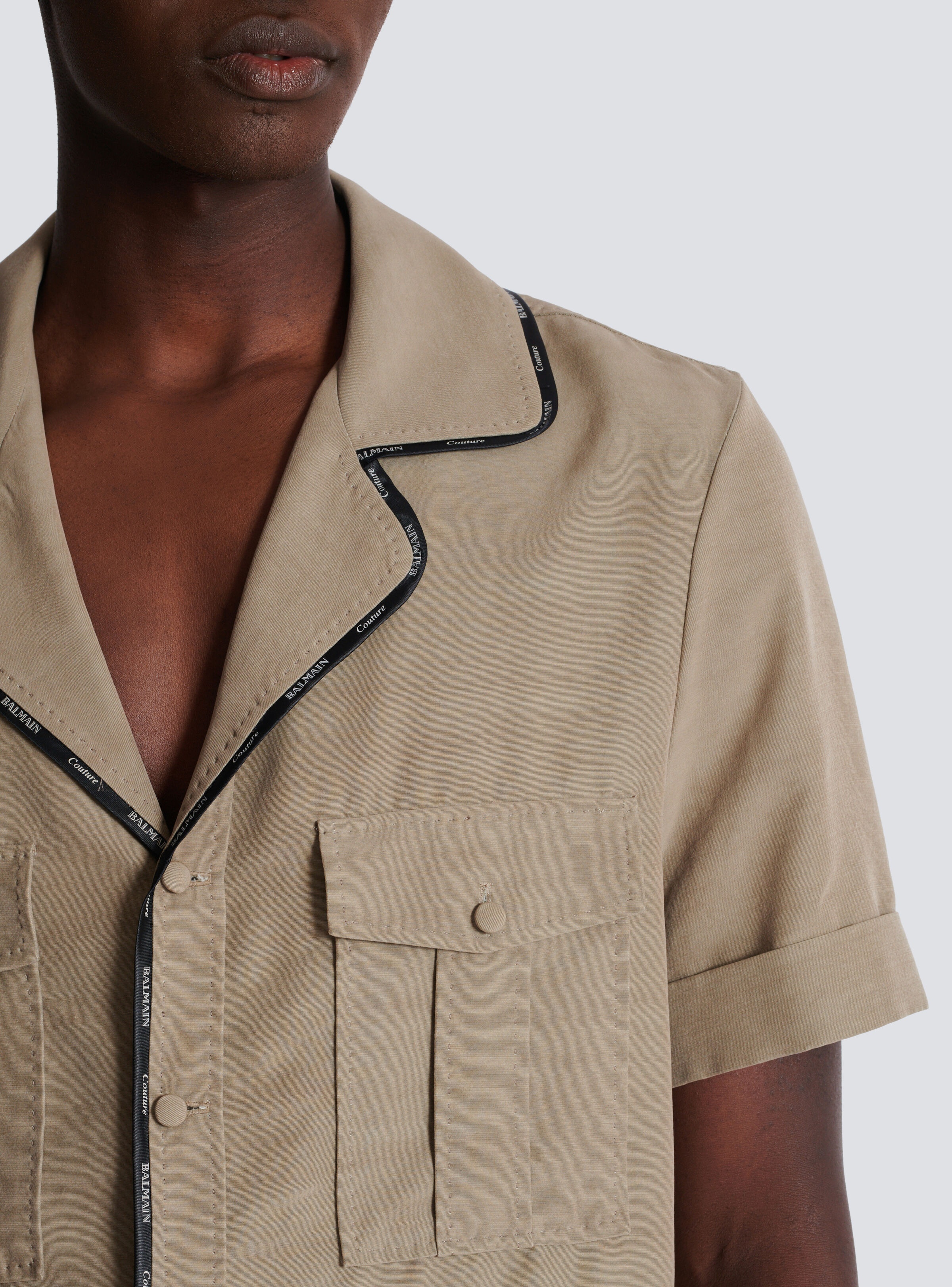 Cupro pyjama shirt with pockets - 9