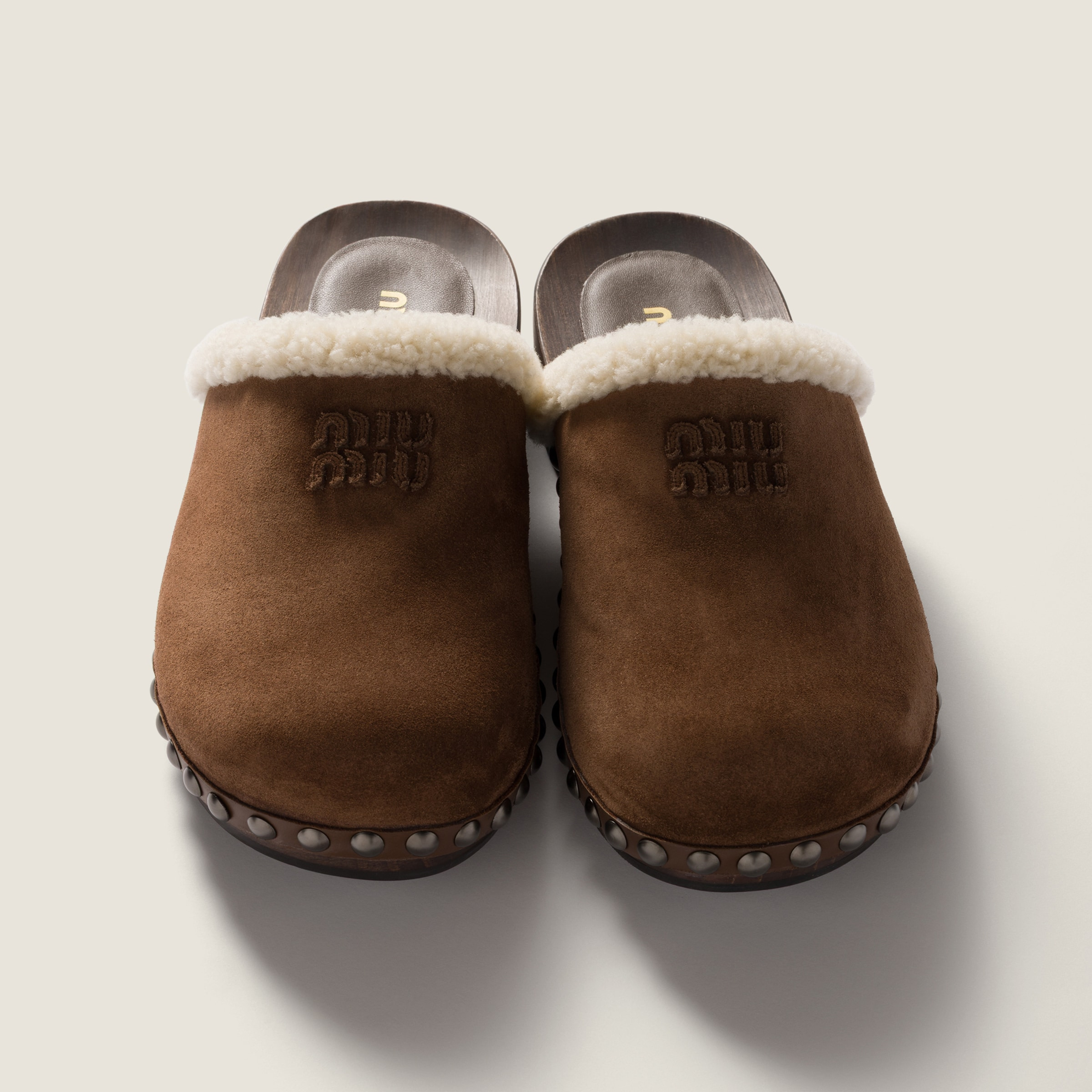 Suede clogs - 4