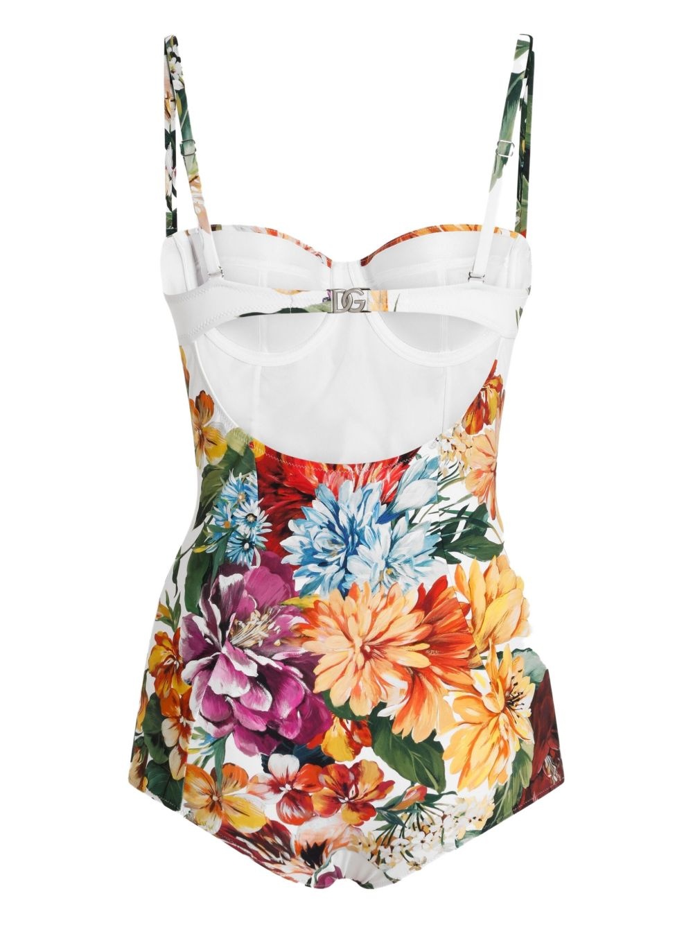 floral-print swimsuit - 2