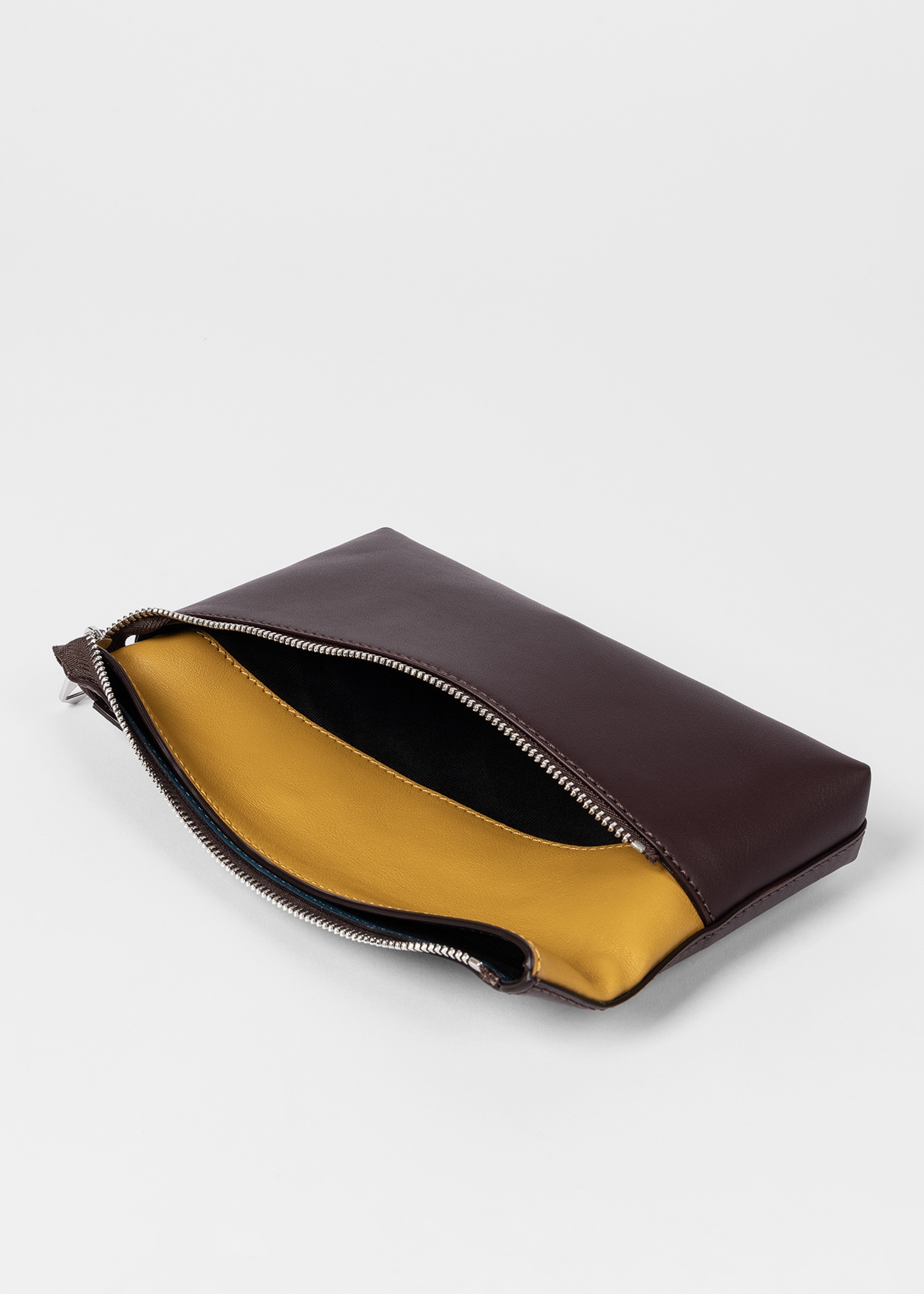 Burgundy Calf Leather Side Zip Bag - 4