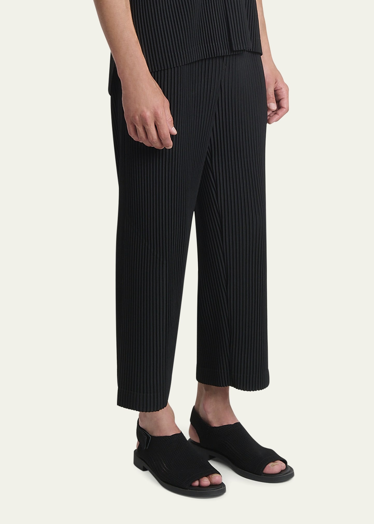 Men's Pleated Button-Down Shirt - 4