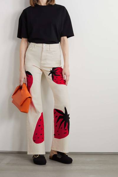 JW Anderson Printed high-rise wide-leg jeans outlook