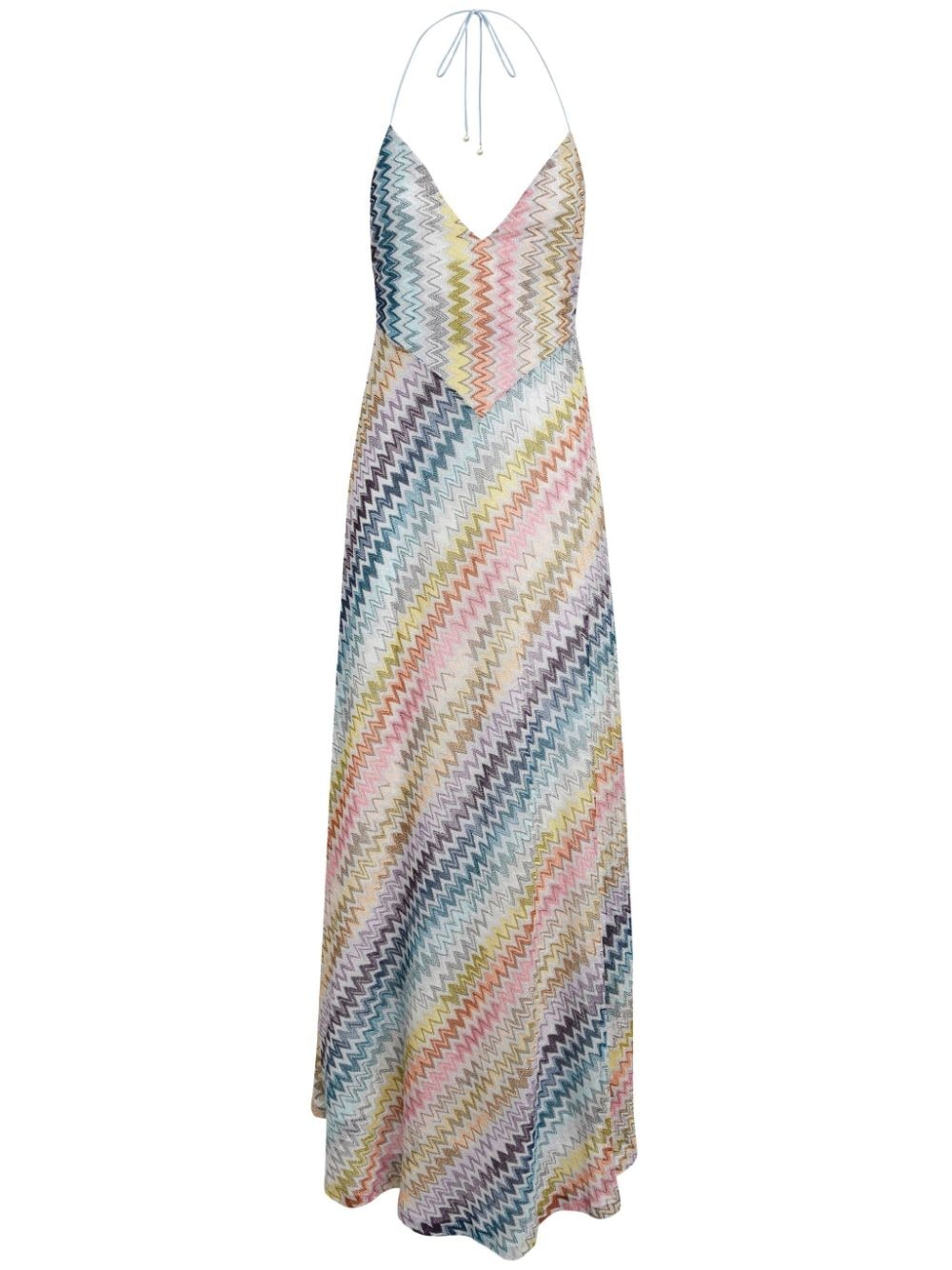 Zigzag-pattern maxi dress - 1