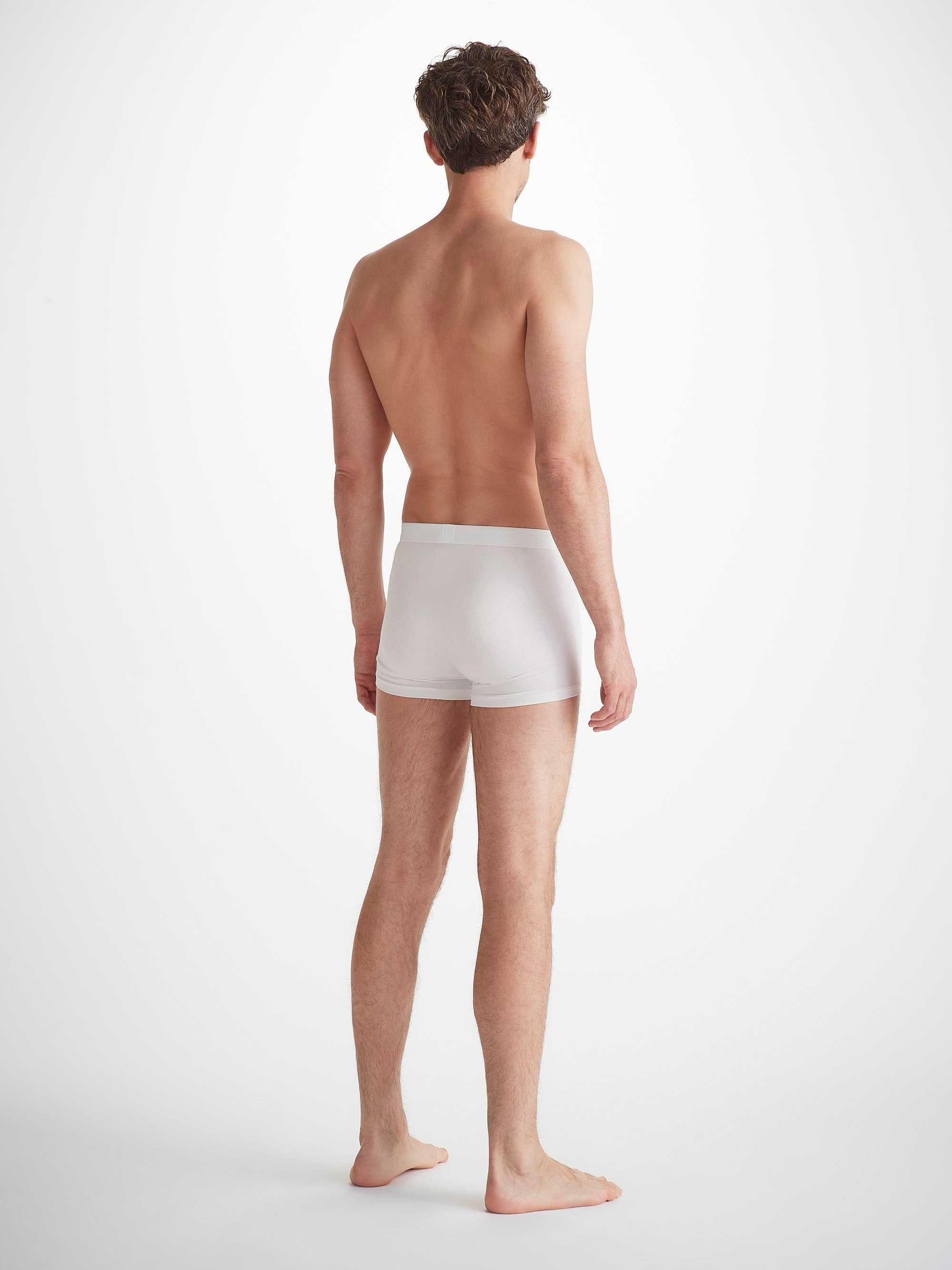 Men's Boxer Briefs Jack Pima Cotton Stretch White - 4