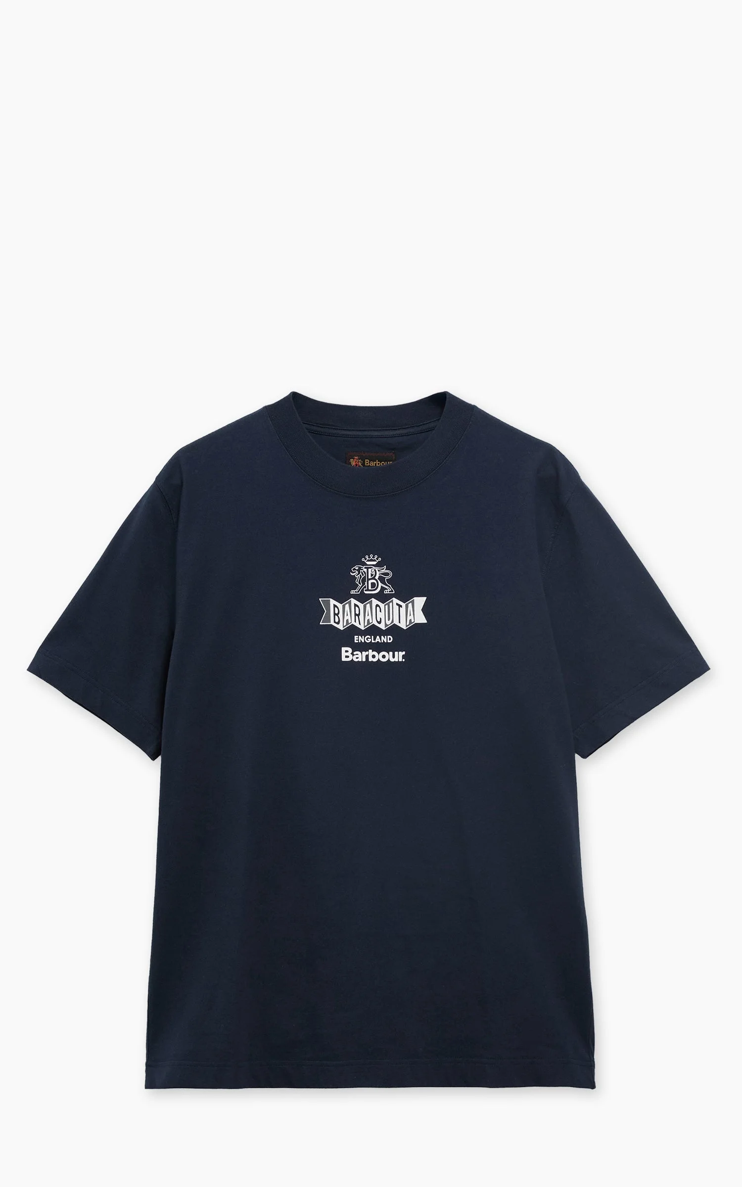 BARBOUR X BARACUTA T-SHIRT VINYL OVERSIZED NAVY - 1