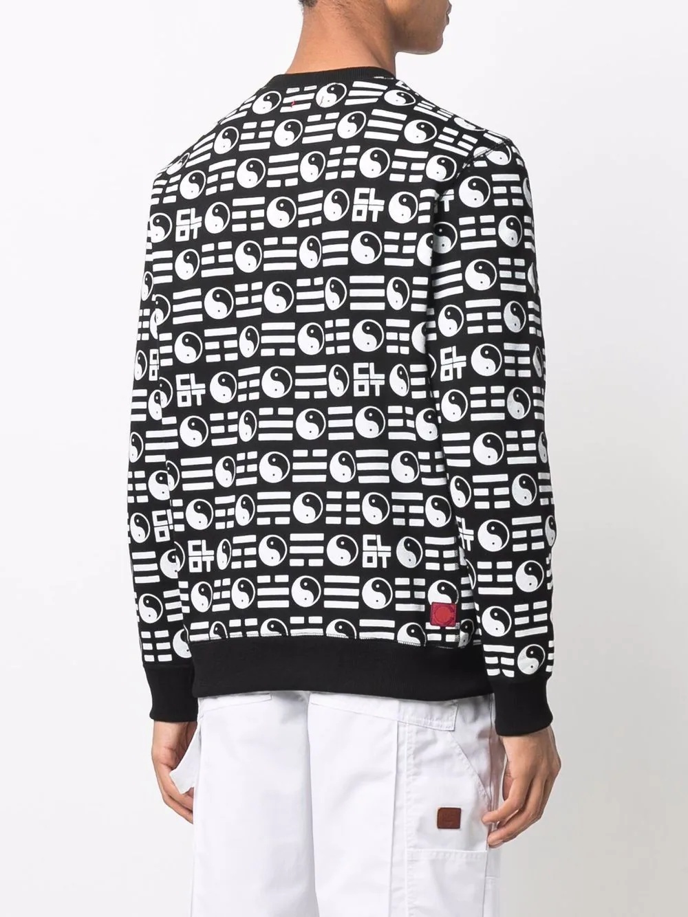 yin yang-motif cotton sweatshirt - 4