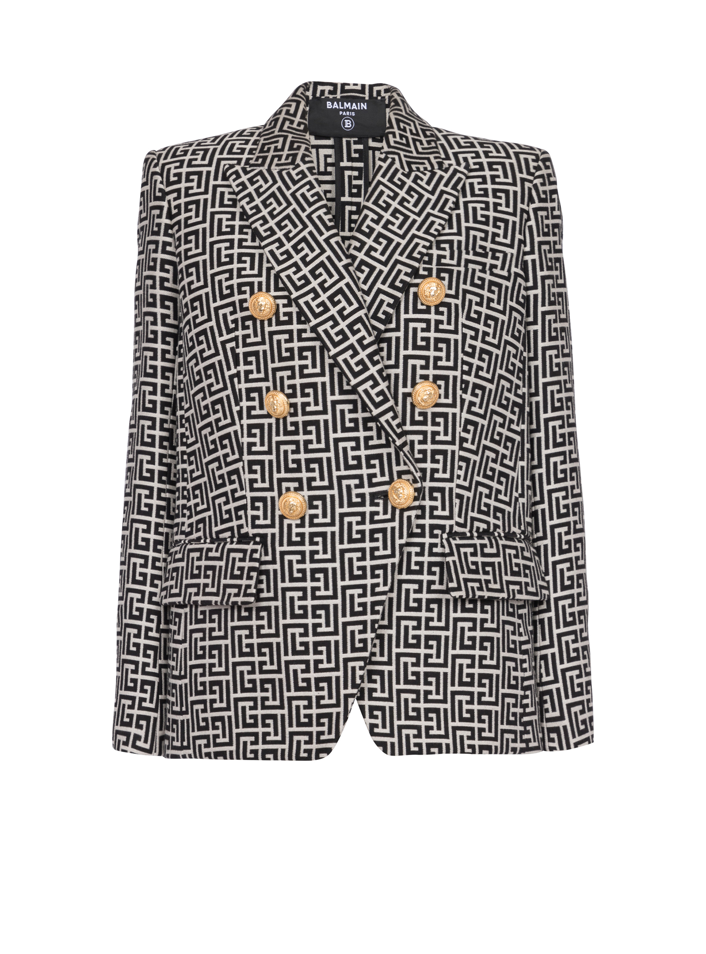 Double-buttoned jacquard jacket - 1