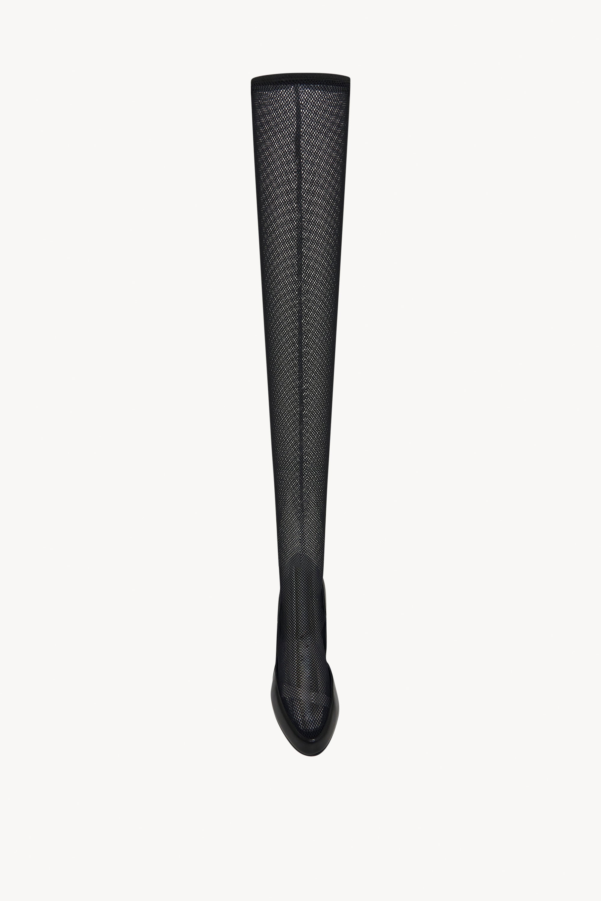 Sock Pump in Leather and Mesh - 3