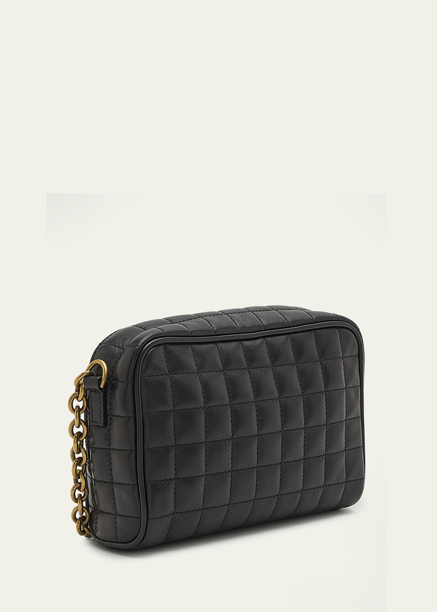 Mini Quilted Leather Camera Shoulder Bag - 3