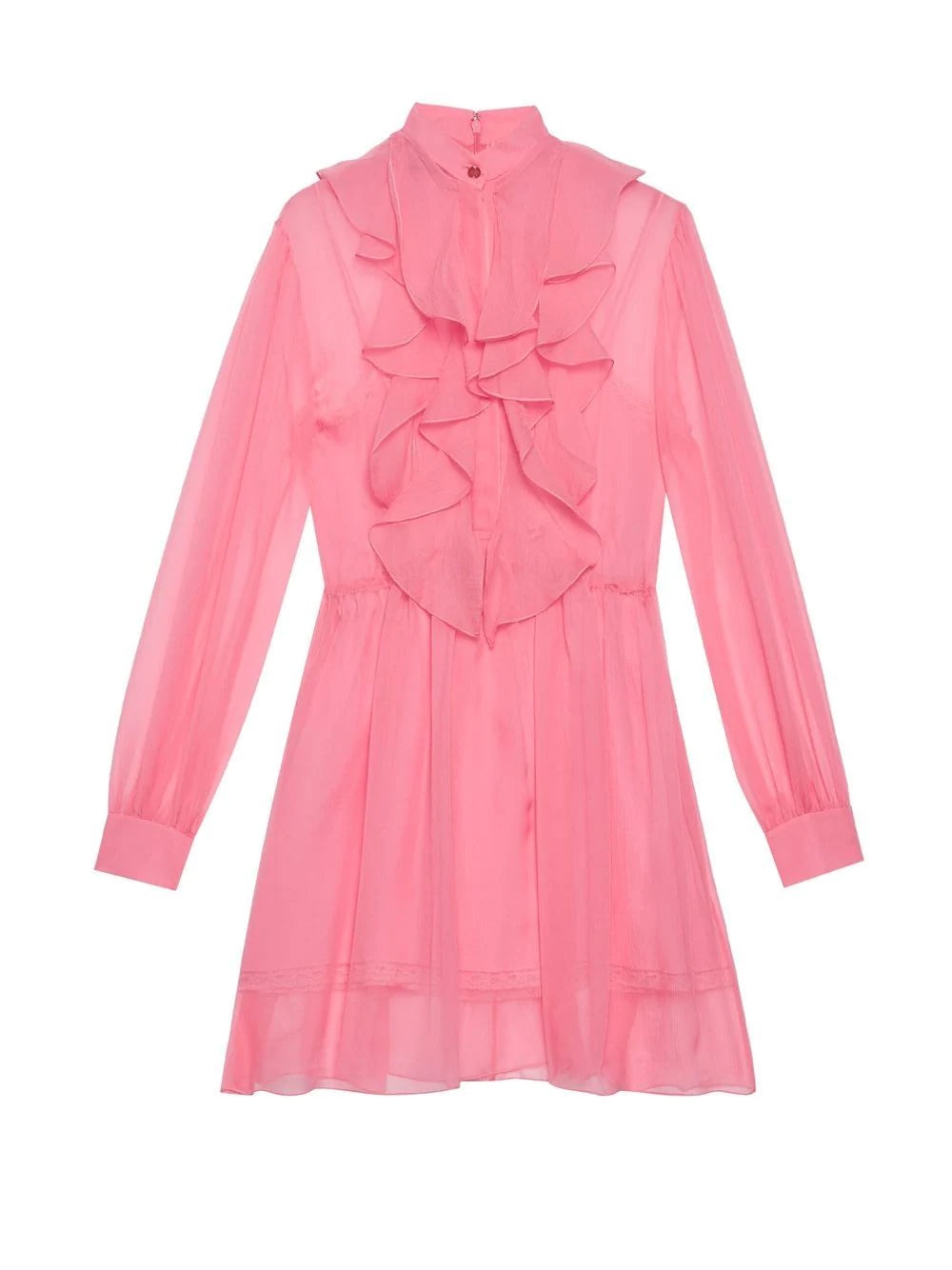 Velvet Ties Silk-chiffon Dress - 4