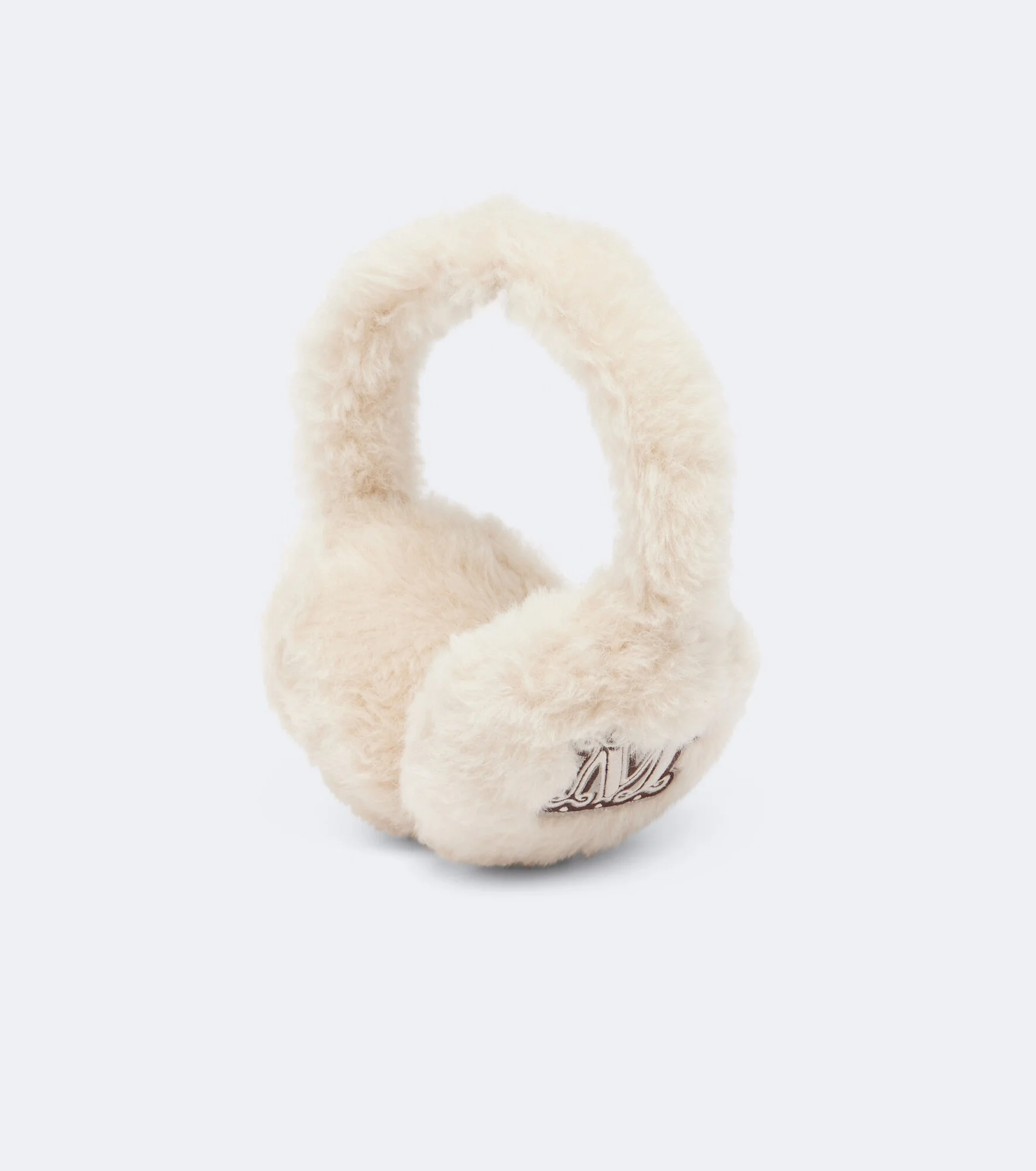 Alpaca, wool, and silk teddy earmuffs - 1