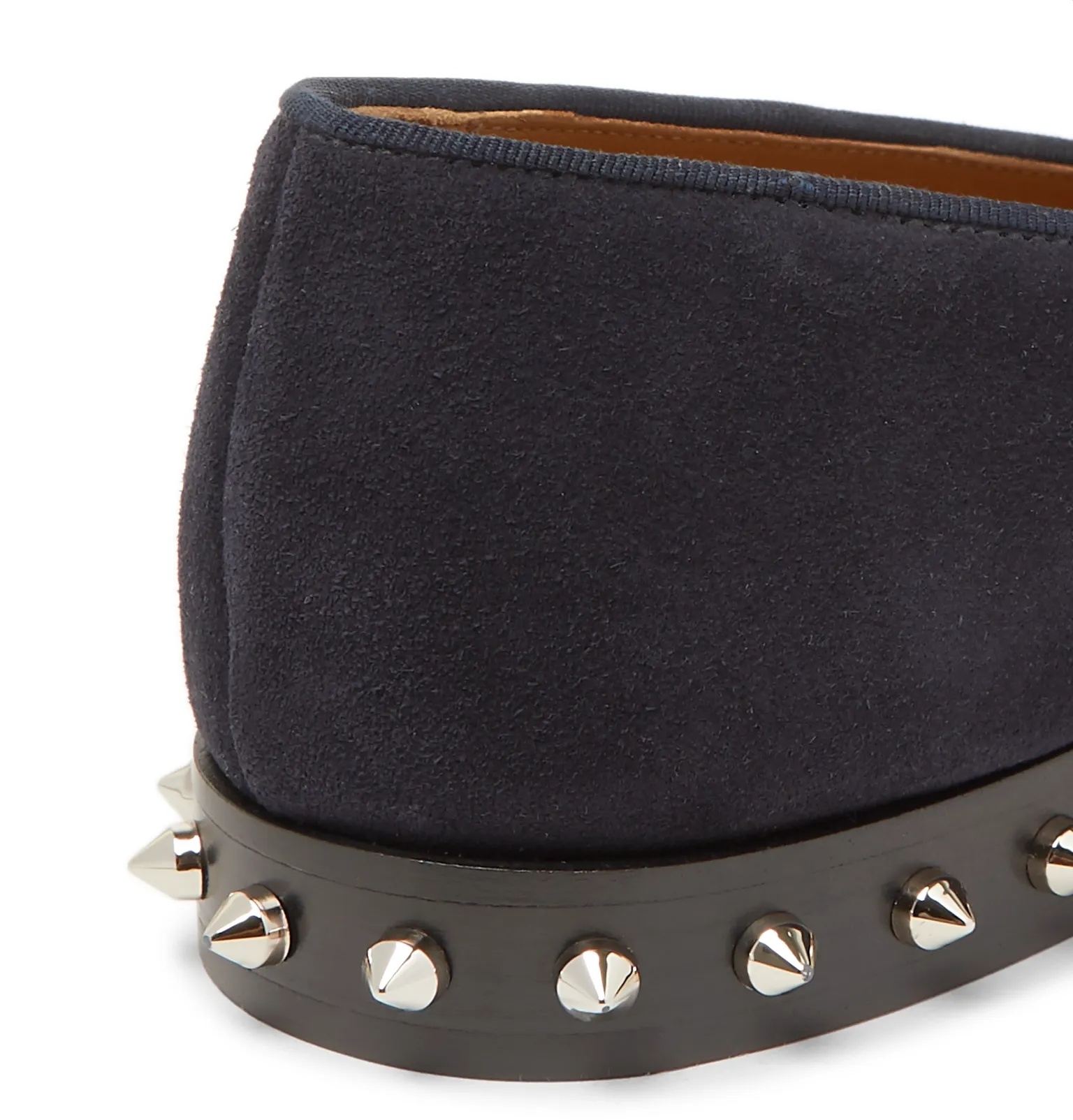 Spiked Suede Loafers - 6