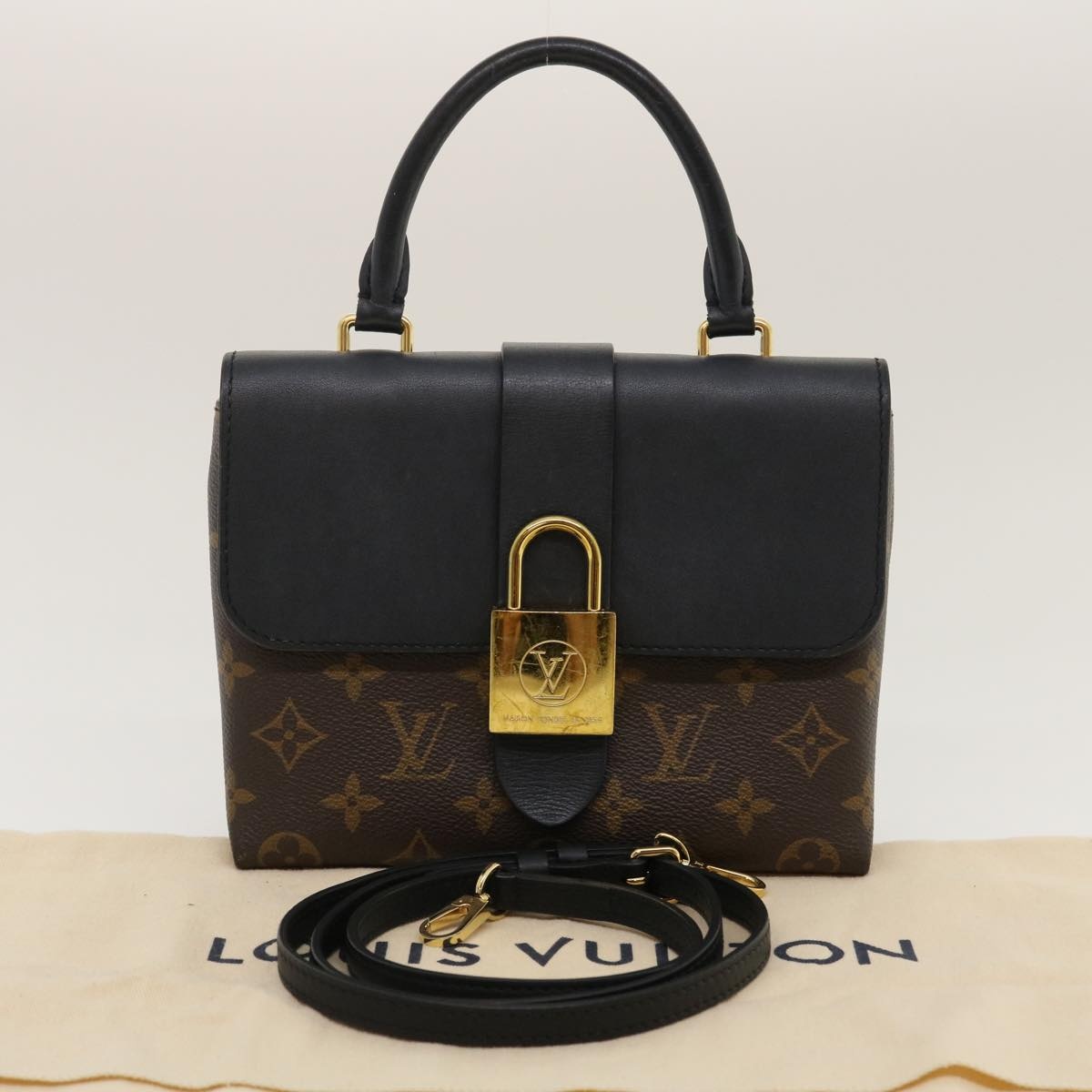LOUIS VUITTON Monogram Rocky BB Shoulder Bag Black M44141 - 12