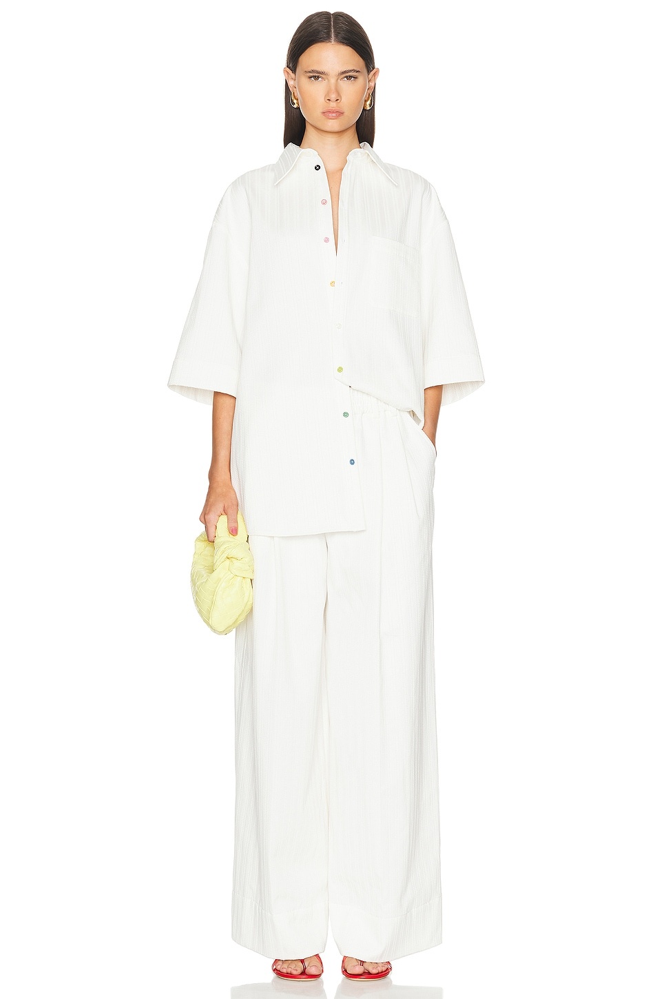 Elastic Waist Wide Leg Pant - 4