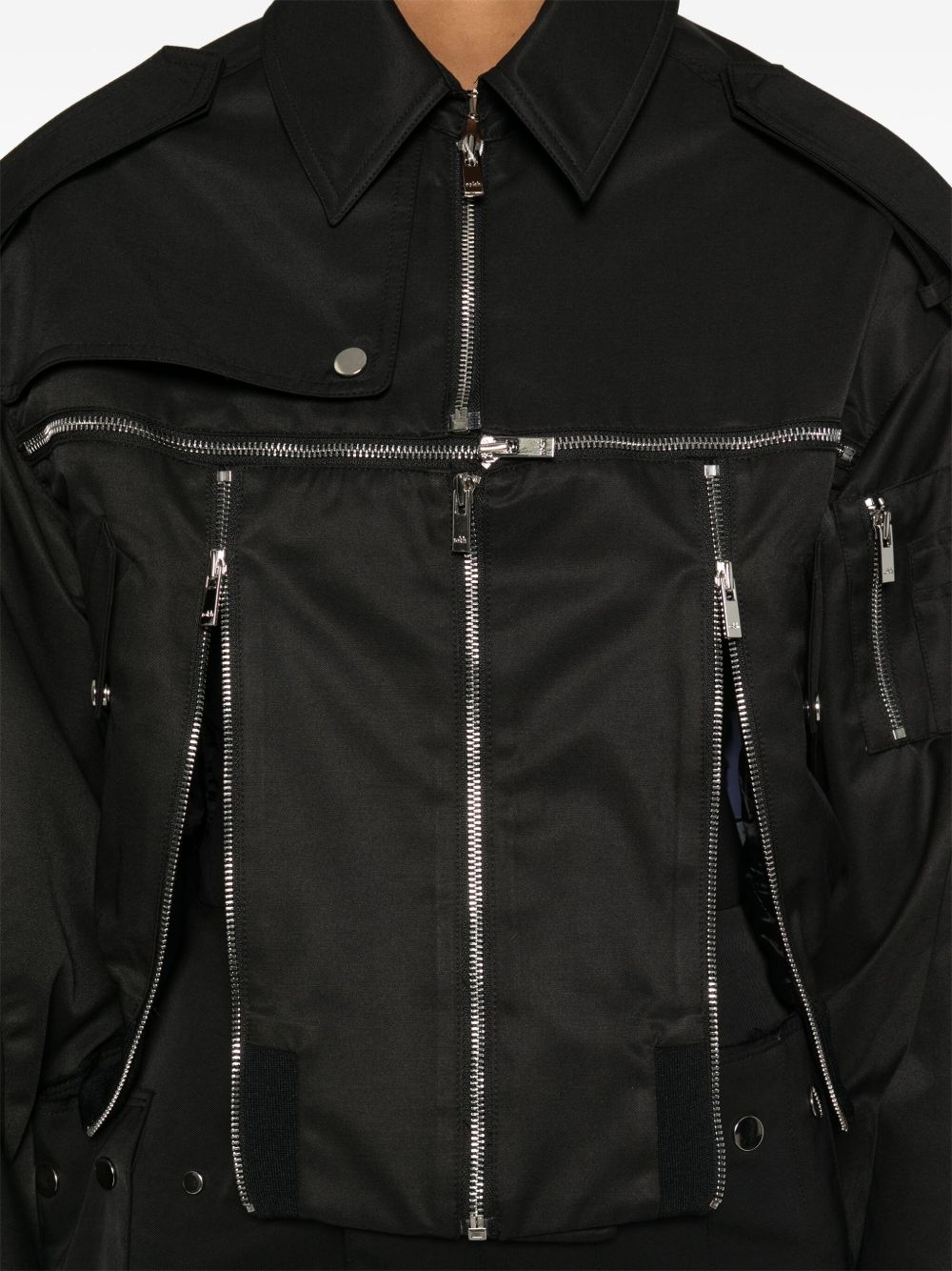 zip-detailed bomber jacket - 5