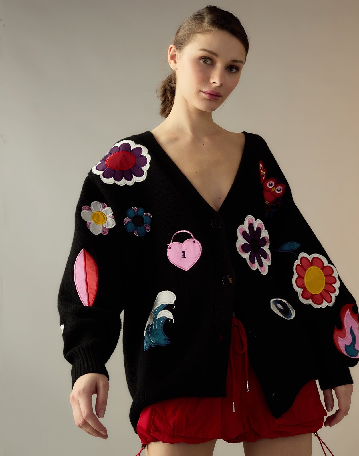 Playful Patchwork Cardigan - 5