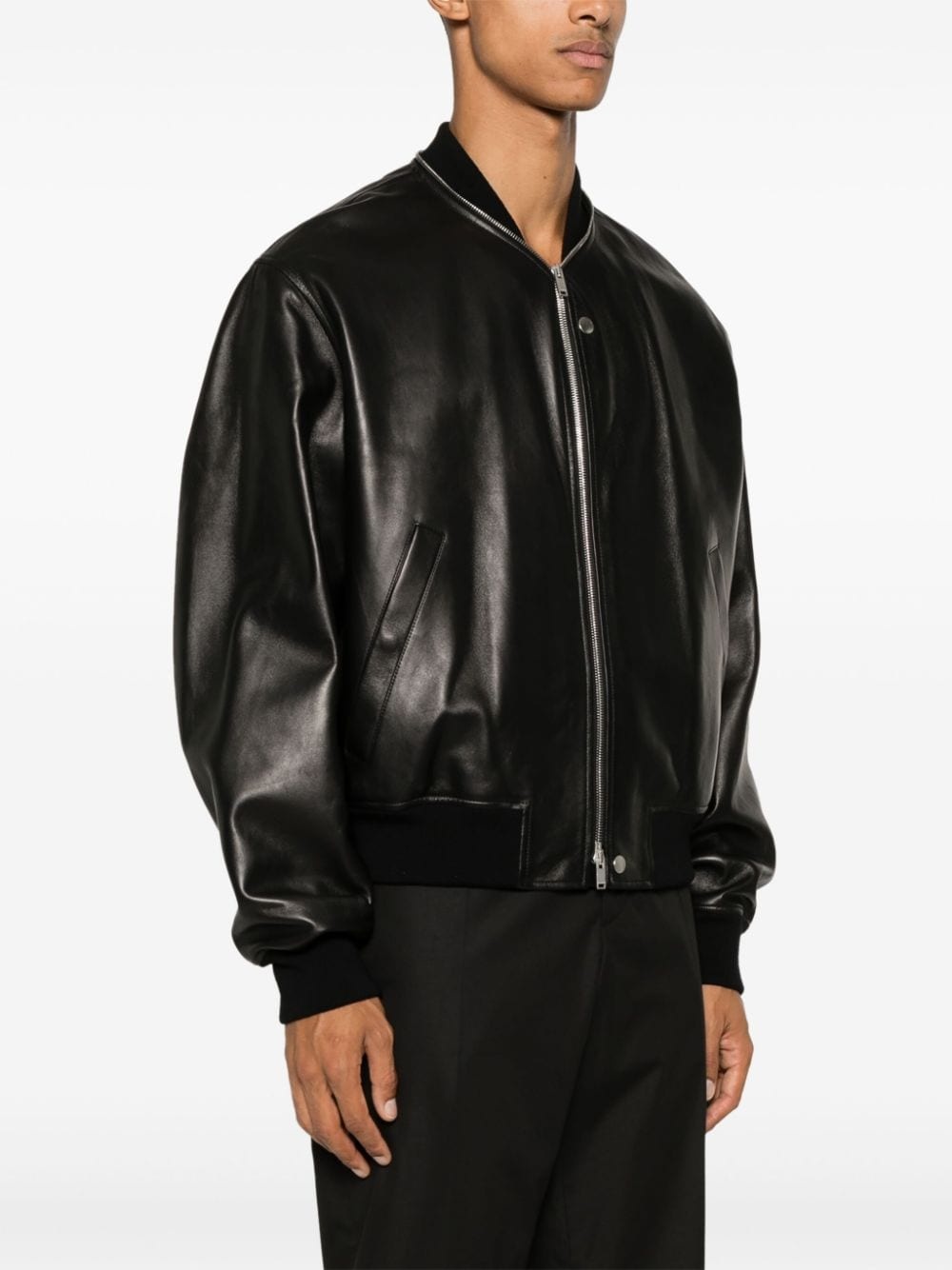 leather bomber jacket - 3