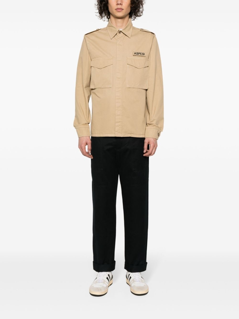 logo-patch shirt - 2