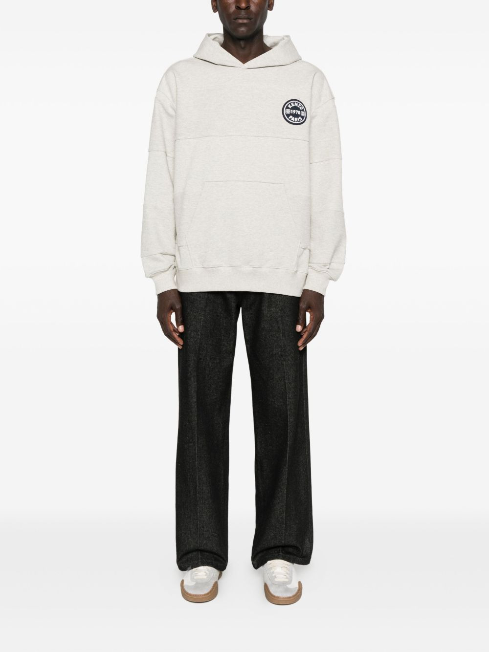 logo-patch long-sleeve hoodie - 2