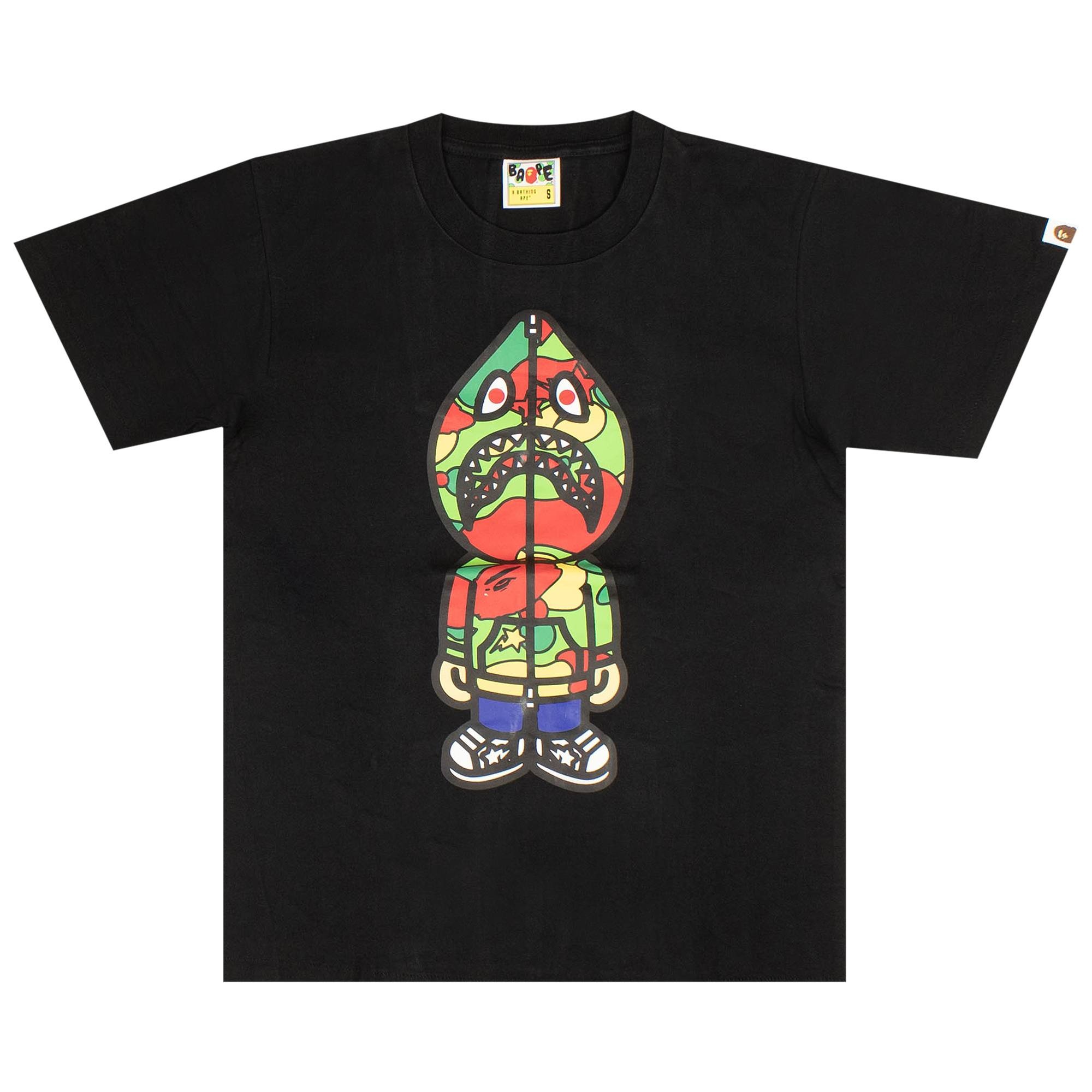 BAPE STA Camo Classic Milo Shark Tee 'Black/Multicolor' - 1