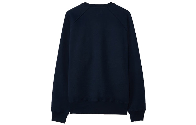 Men's Converse x Kim Jones Crossover Solid Color Sports Knit Round Neck Pullover Navy Blue 10021818- - 2