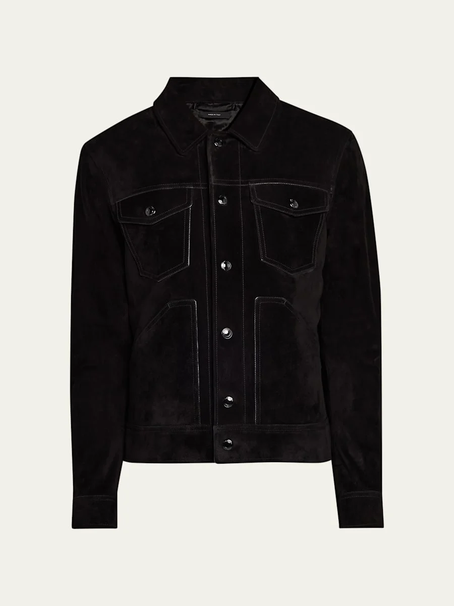 Men's Cashmere Suede Jacket - 1
