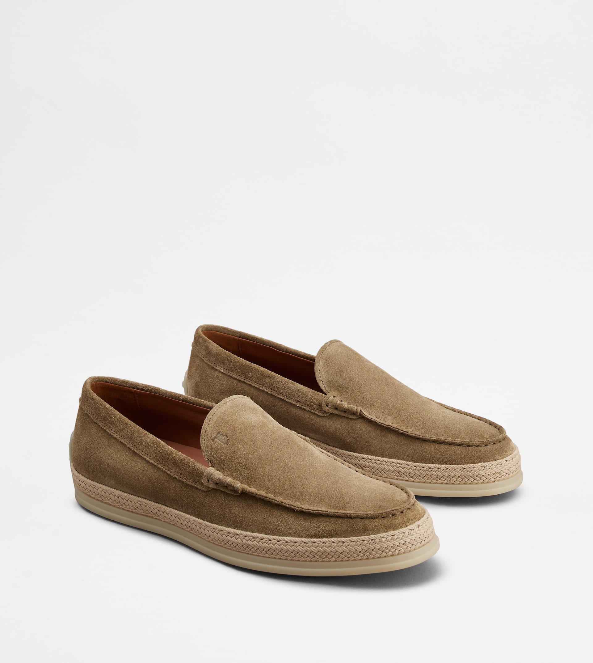 SLIPPER LOAFERS IN SUEDE - BEIGE - 3
