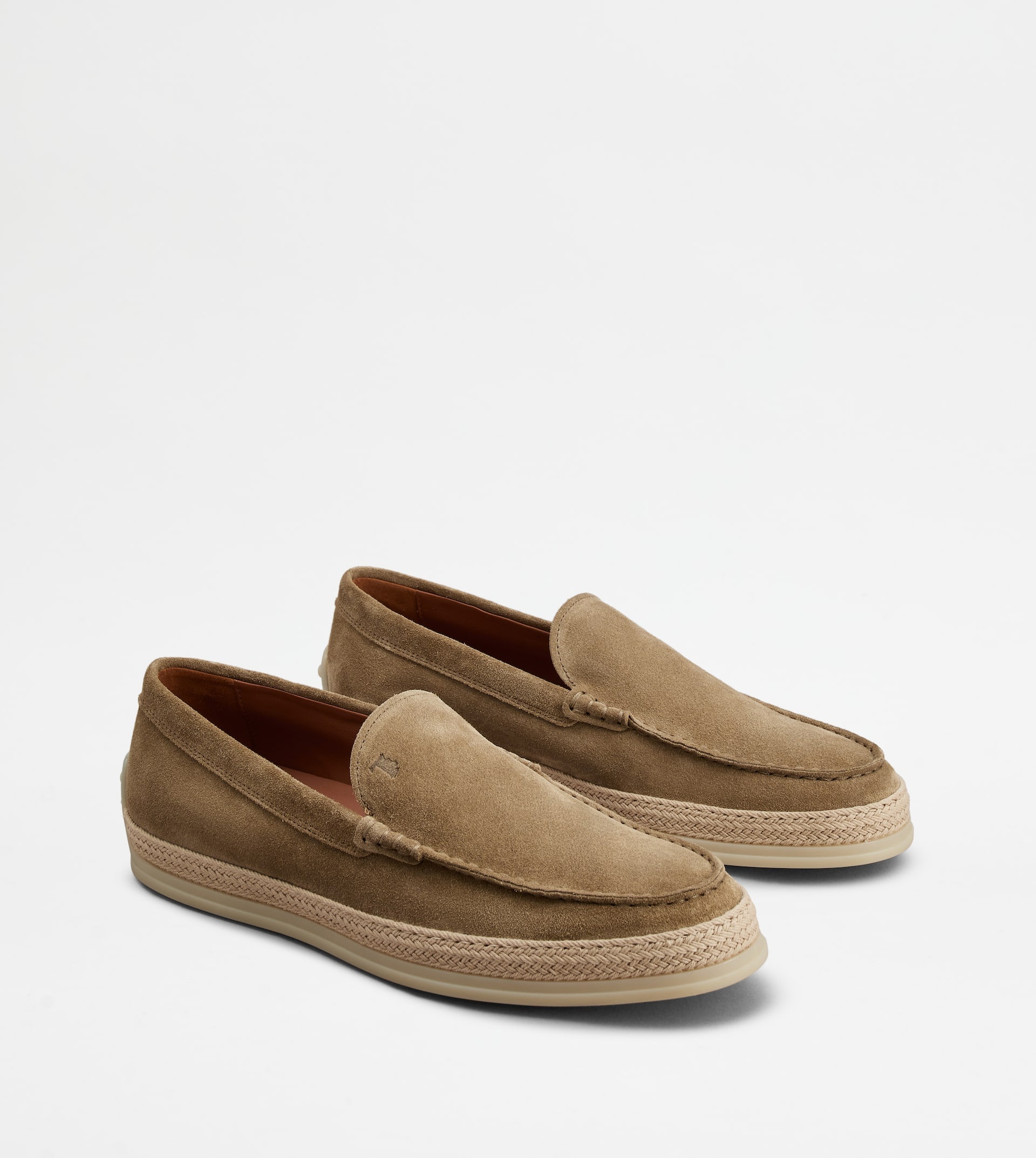 SLIPPER LOAFERS IN SUEDE - BEIGE - 3