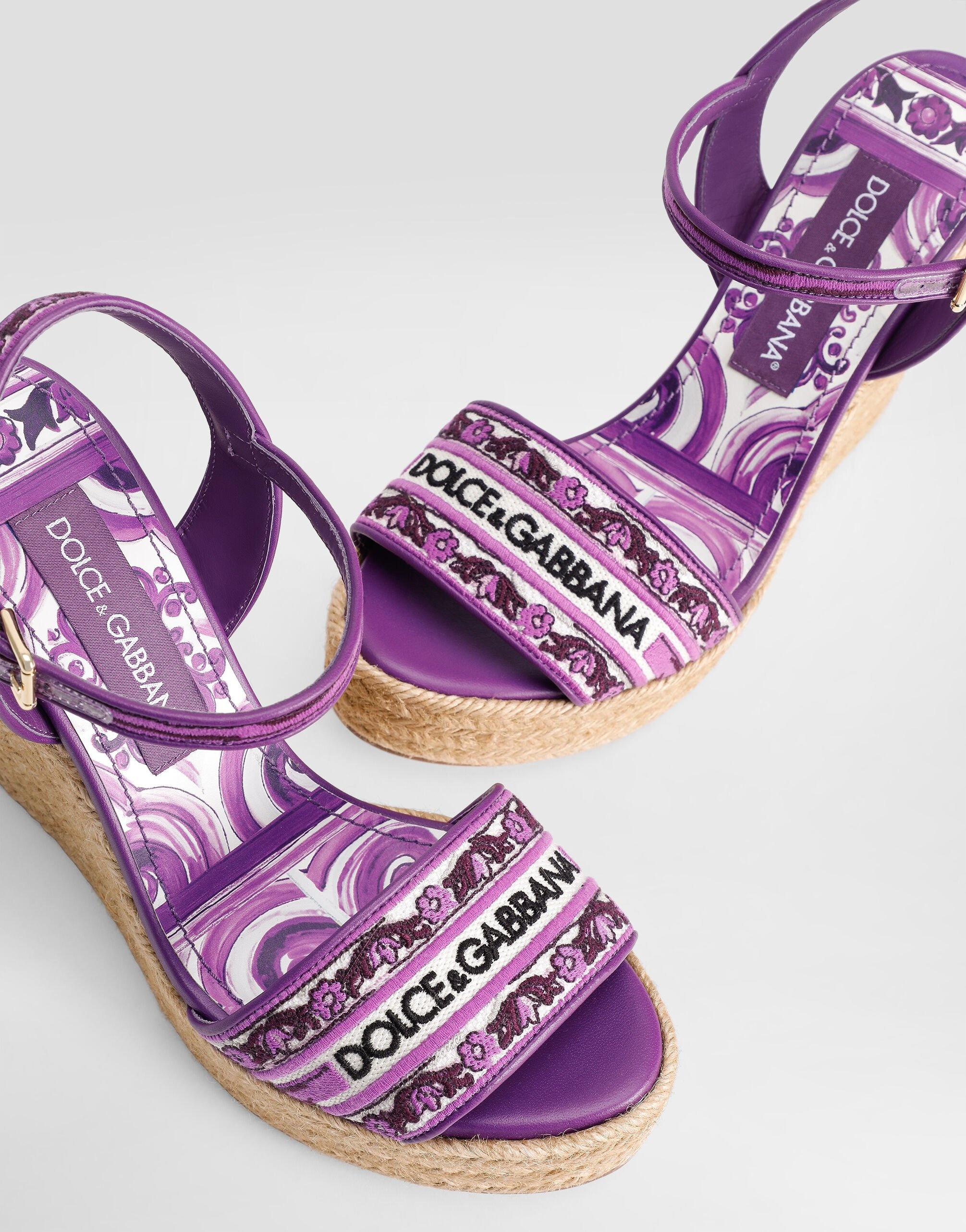 Wedge sandals with Majolica embroidery - 4
