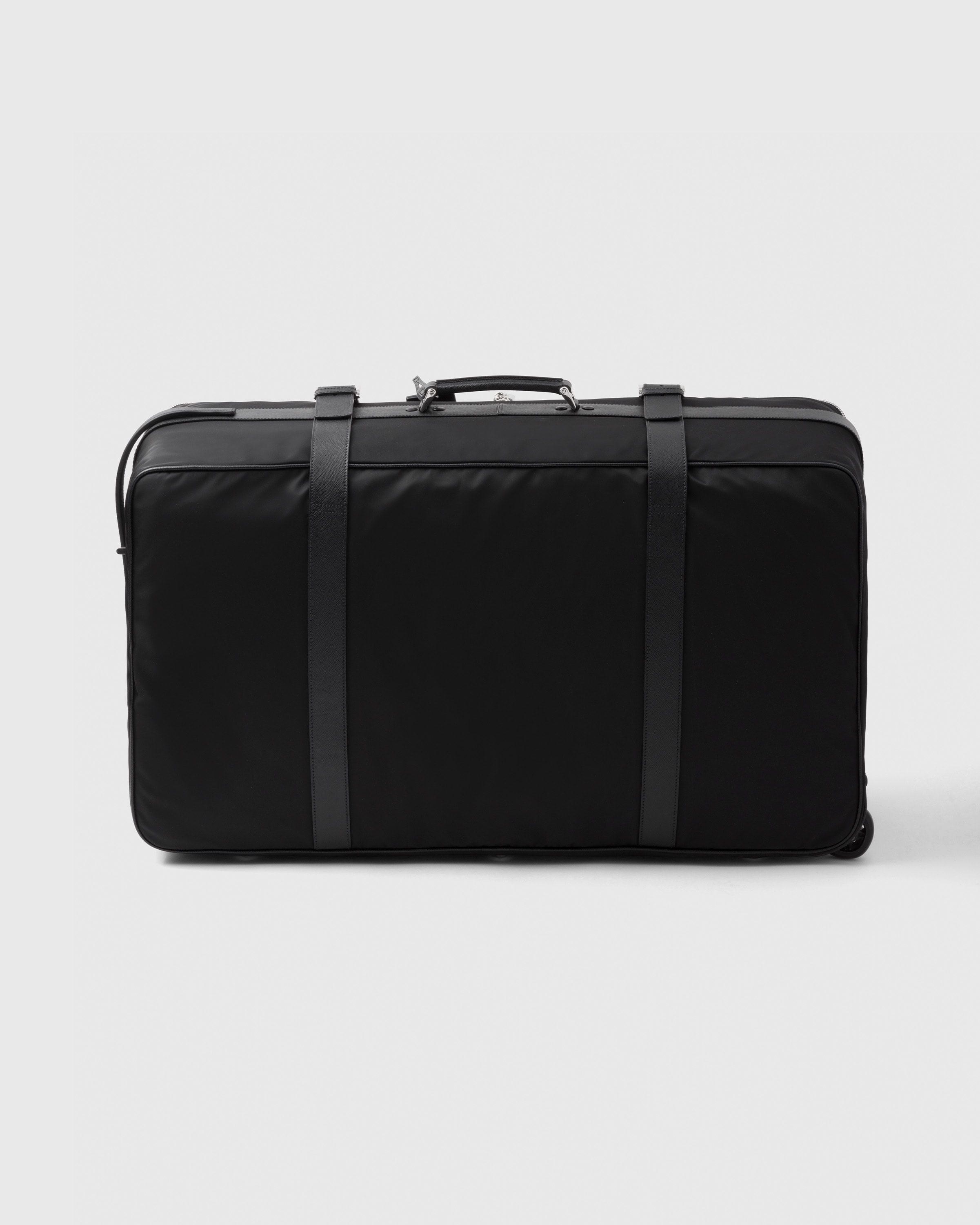 Re-Nylon and Saffiano leather suitcase - 3