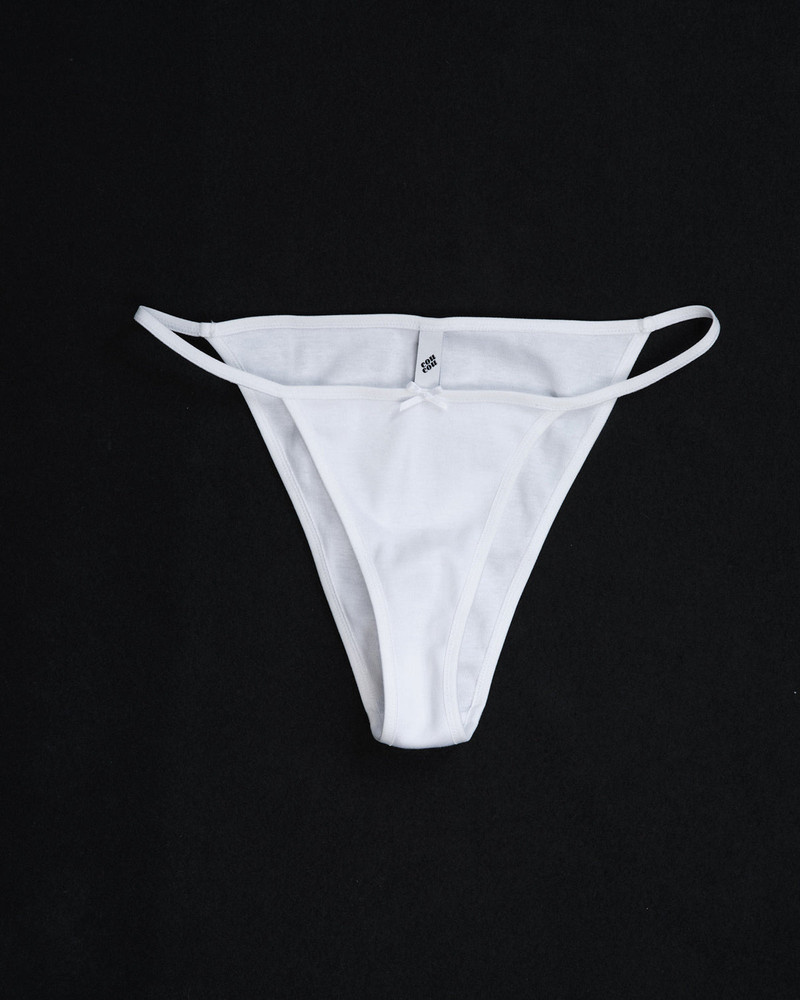 The Tanga Brief: Cotton Jersey White 3