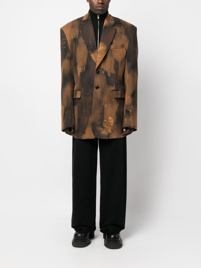 VETEMENTS Overbleached single-breasted blazer outlook