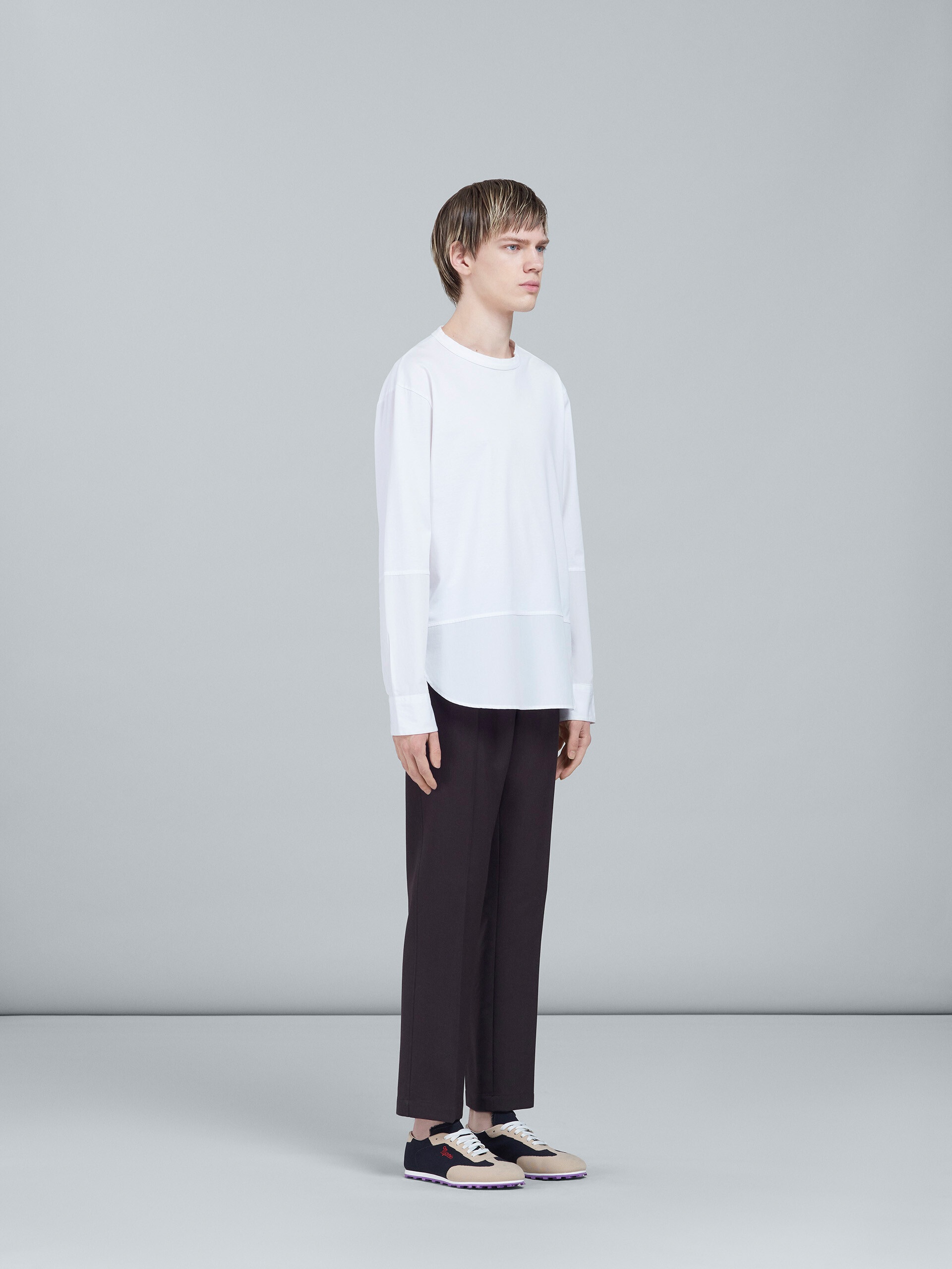 BIO COTTON JERSEY AND POPLIN T-SHIRT - 6