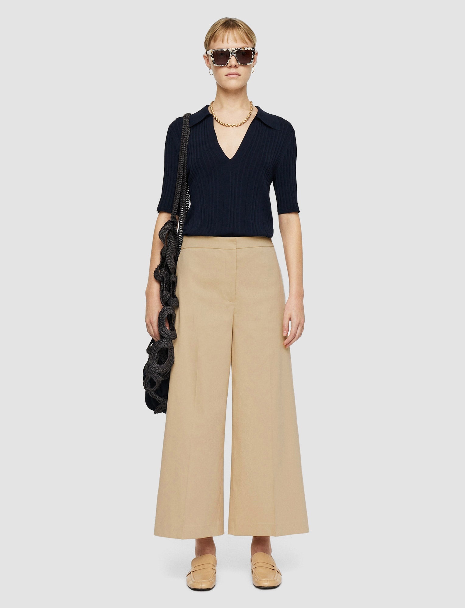 Light Gabardine Stretch Temple Trousers - 3