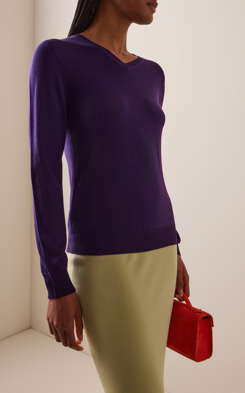 HIGH SPORT Billie Wool Sweater purple outlook