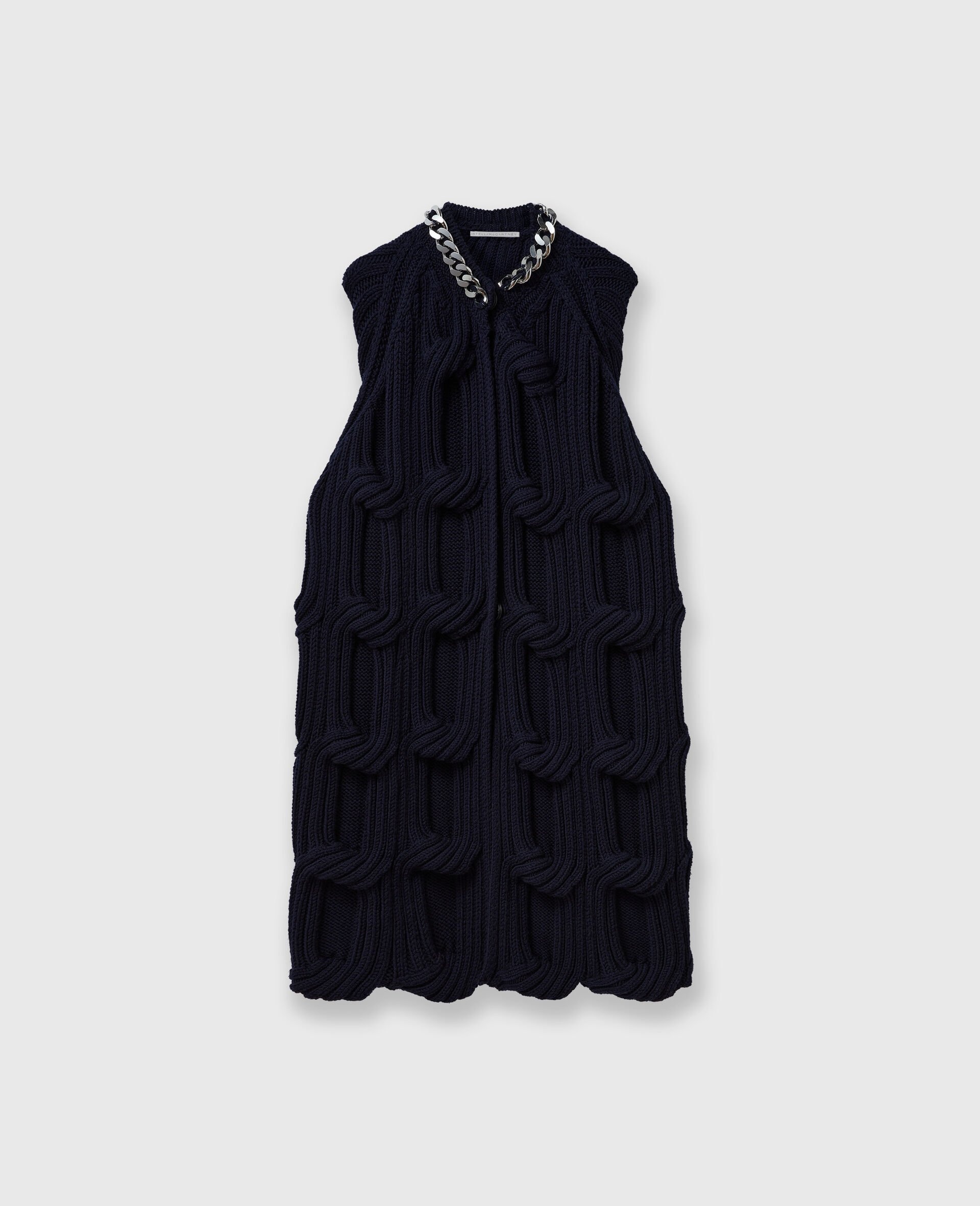 Falabella Chain Cable-Knit Cape - 1