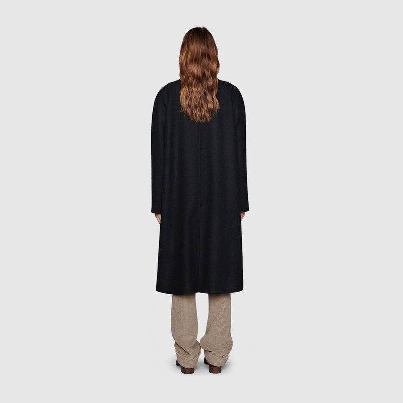 Wool loden coat with Gucci label 4