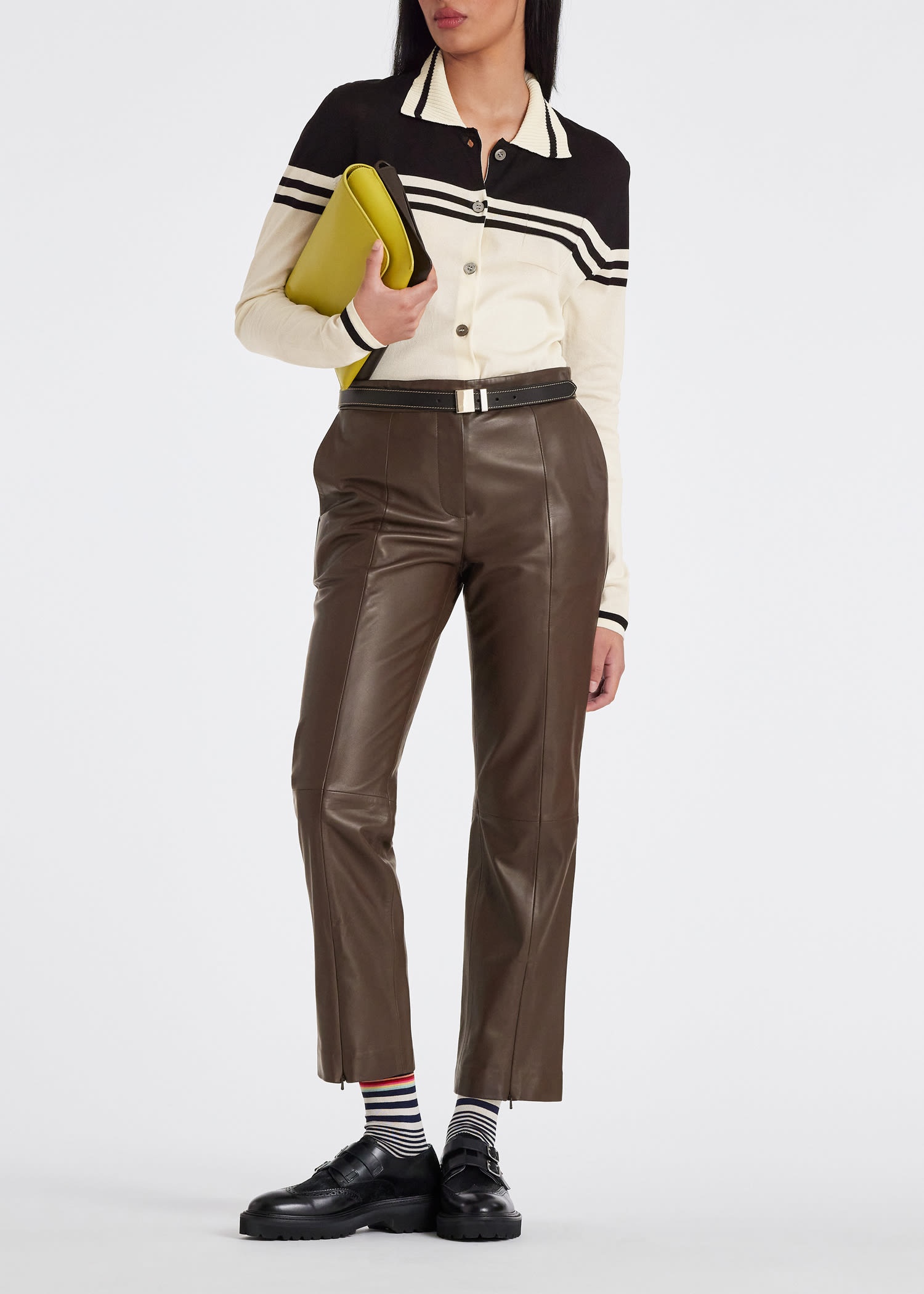 Slim-Fit Leather Pants - 8